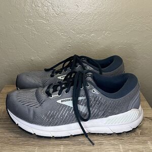 Brooks Addiction GTS 15 Walking Comfort Shoes Gray Green Women Size 9 Extra Wide